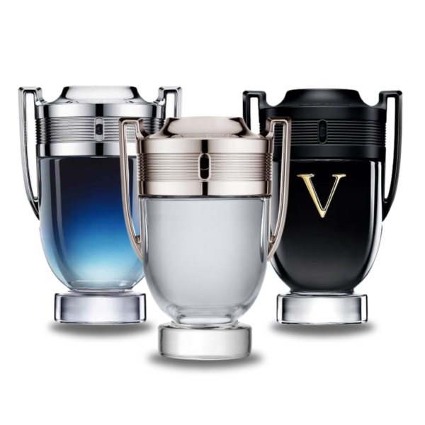 Conjunto com 3 Perfumes: Paco Rabanne INVICTUS LEGEND, Paco Rabanne INVICTUS, Paco Rabanne INVICTUS VICTORY (Água Perfume)