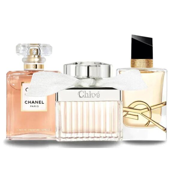 Conjunto com 3 Perfumes: Chanel COCO MADEMOISELLE, Yves Saint Laurent LIBRE, CHLOÉ (Eau de Parfum)